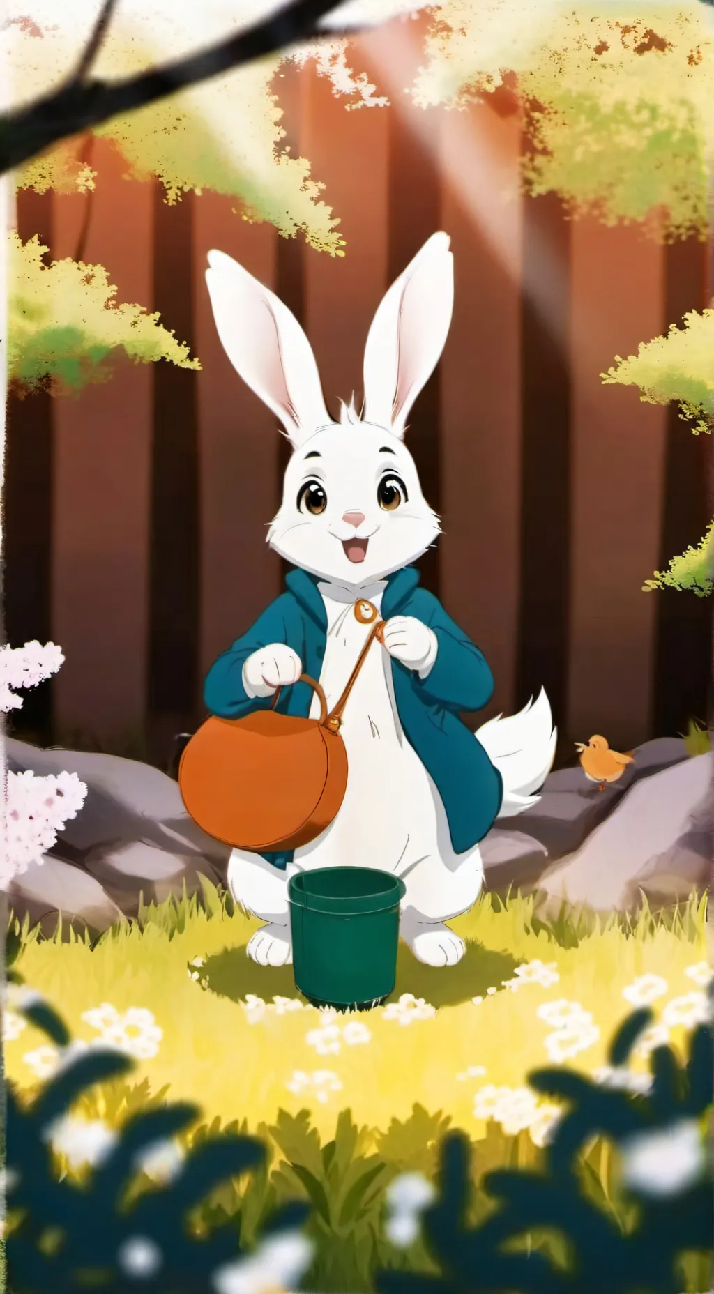 ai character: furry carrying pio background