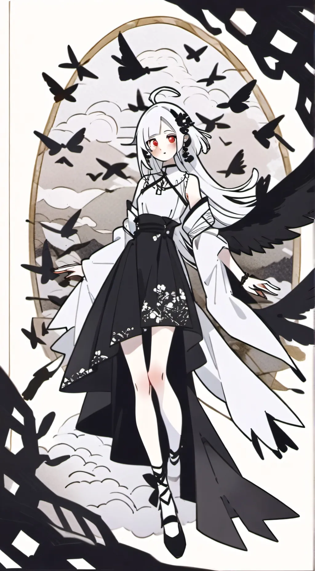 ai character: snowflake but phas background
