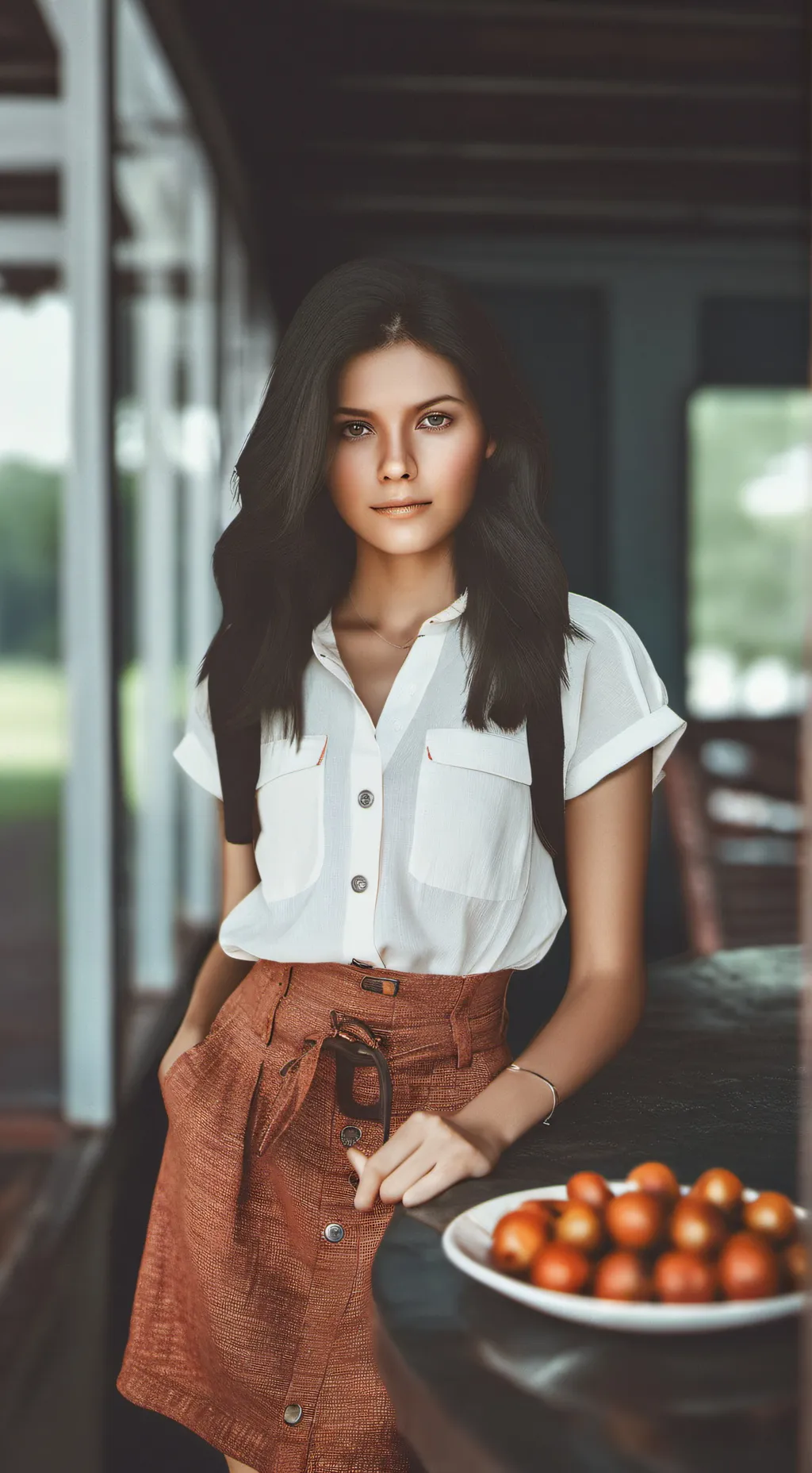 ai character: mujer tonta background