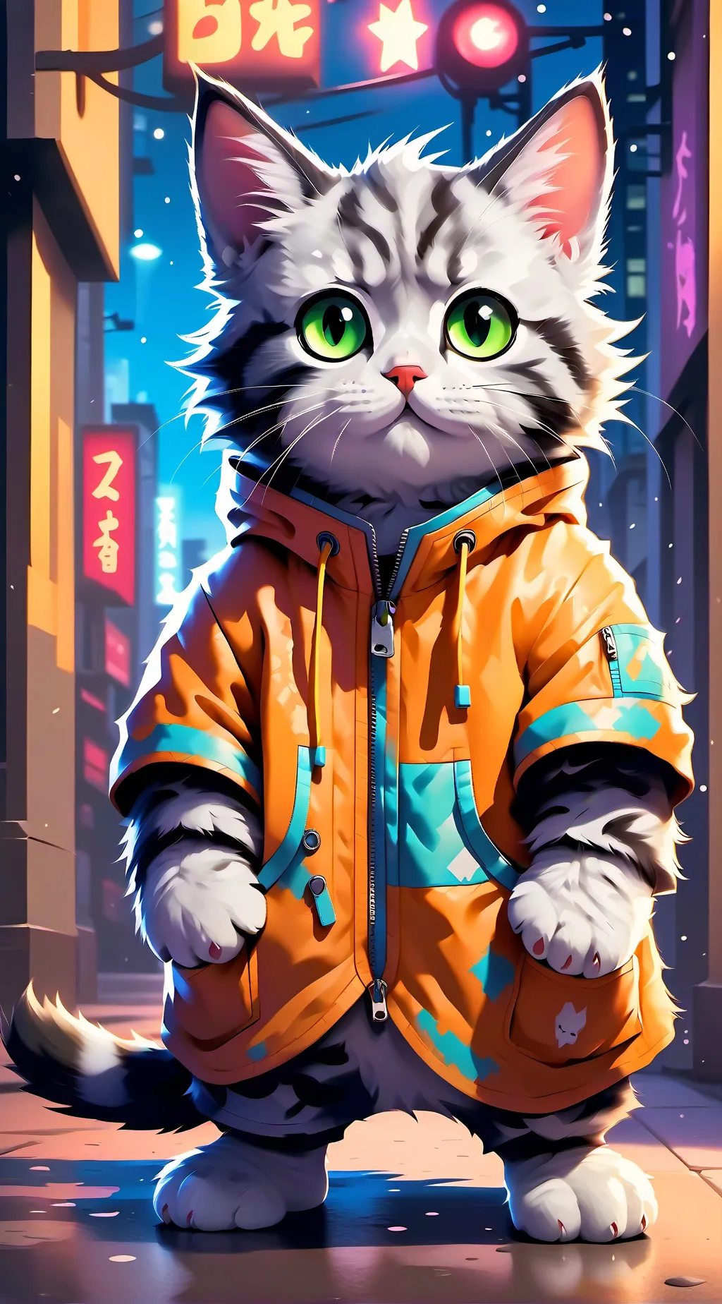 ai character: dandy word  background