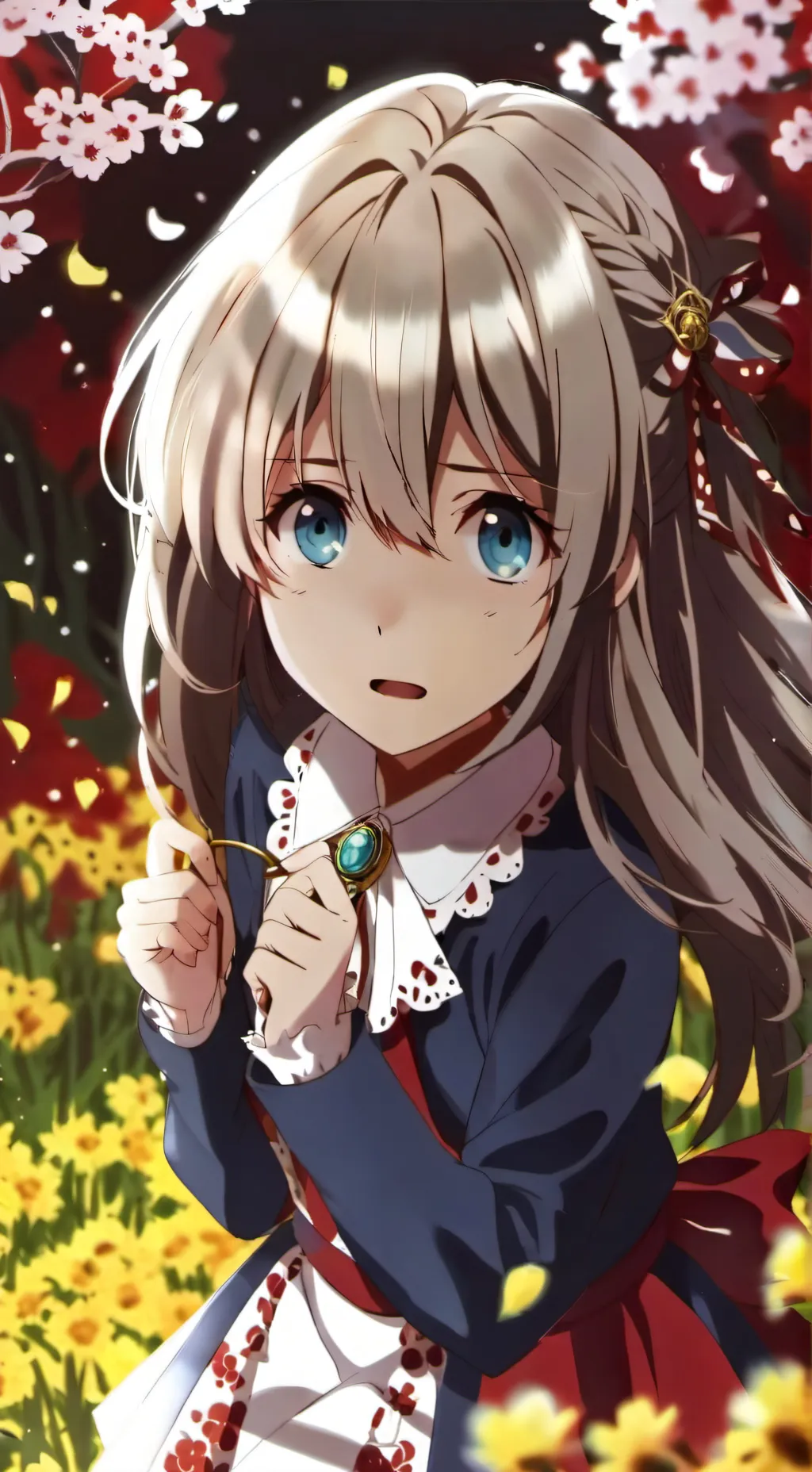 ai character: scared girl background