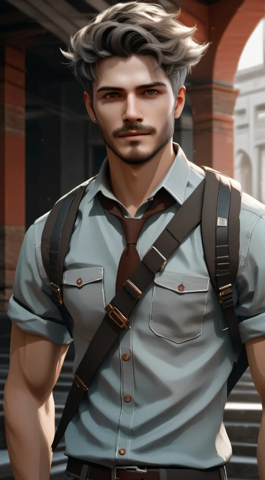 ai character: Custom School background