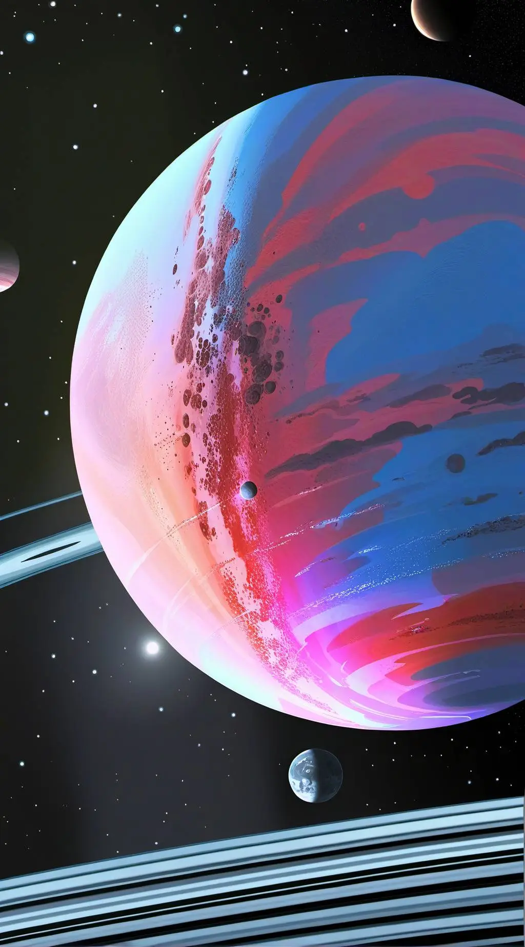 ai character: solar balls  background