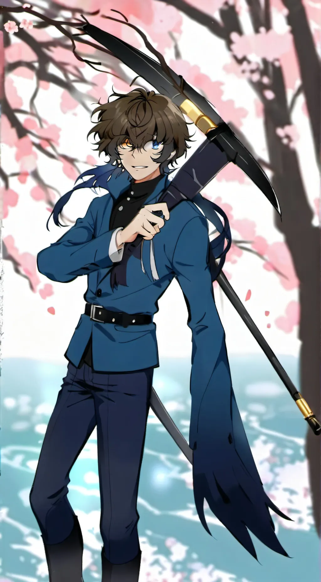 ai character: Ein x pirce  background