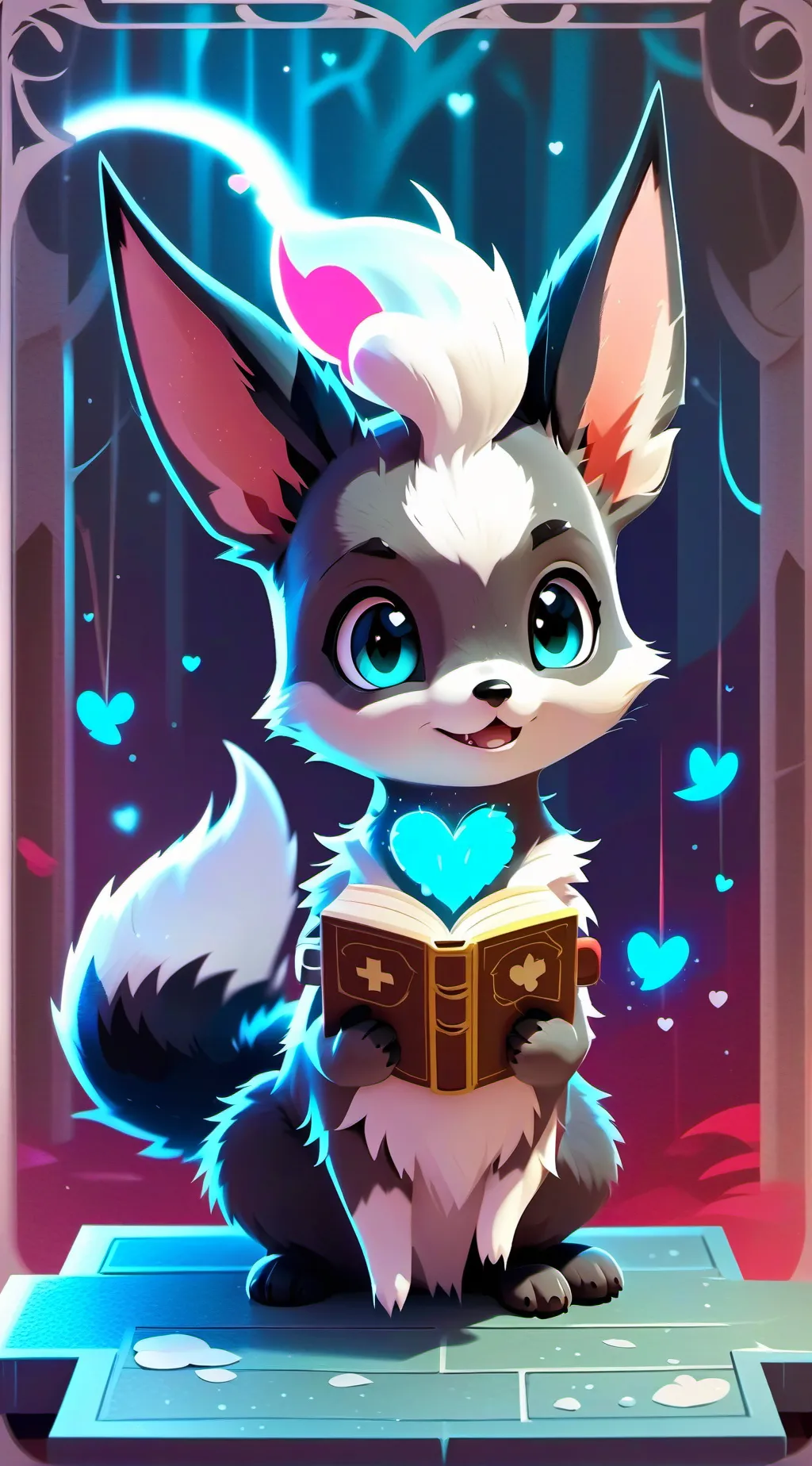 ai character: {Evee shelter}*^* background