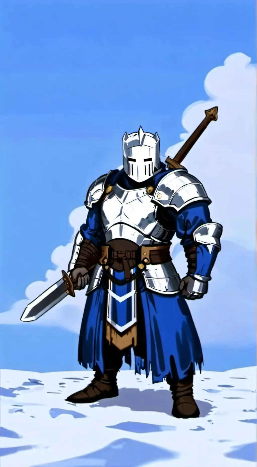 ai character: Blue knight background