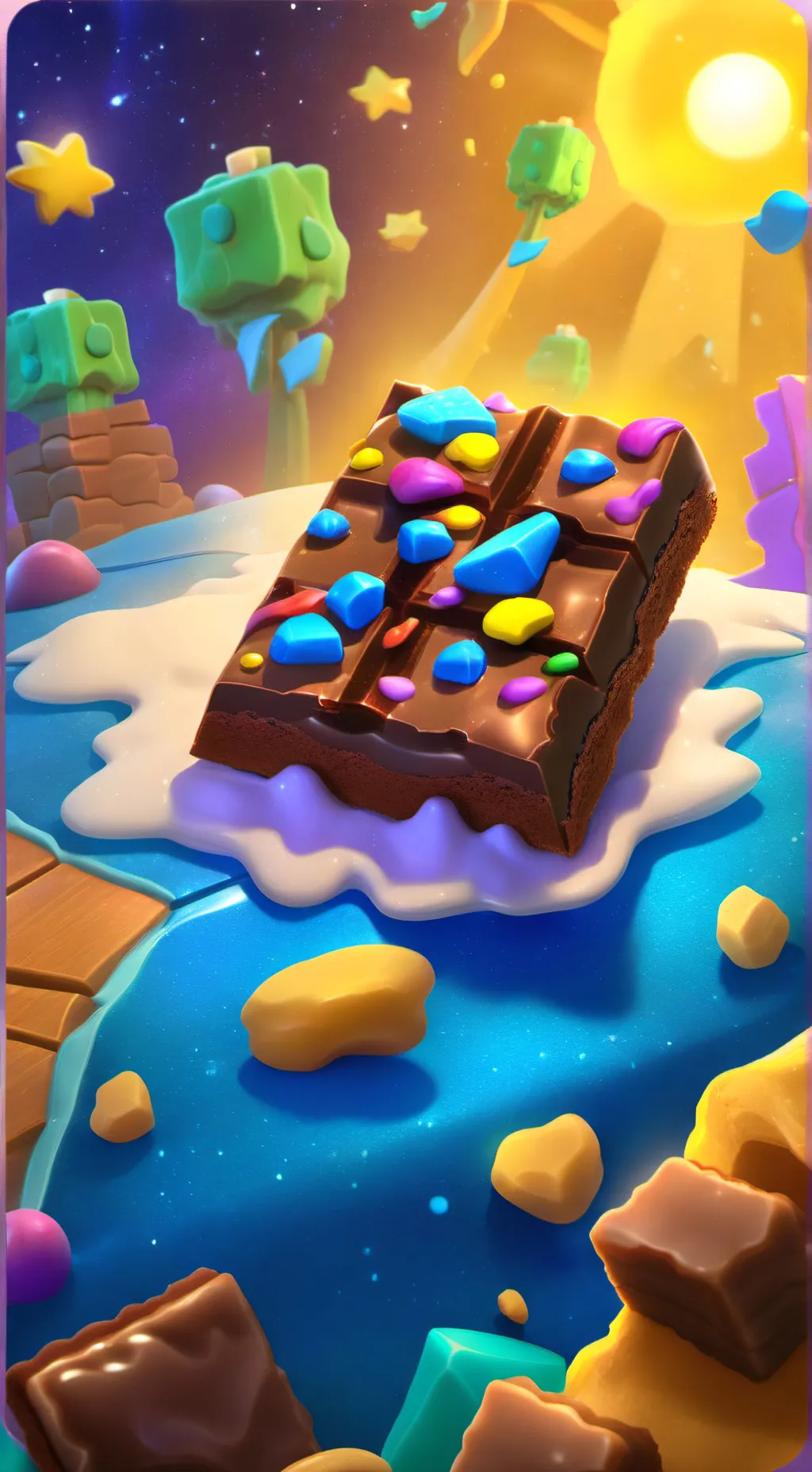ai character: cosmic brownie  background