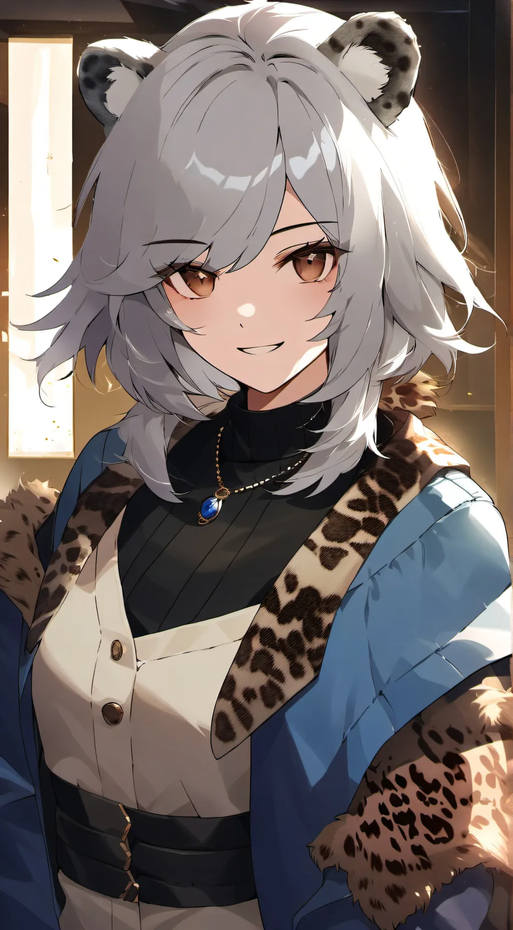 ai character: Snowy background