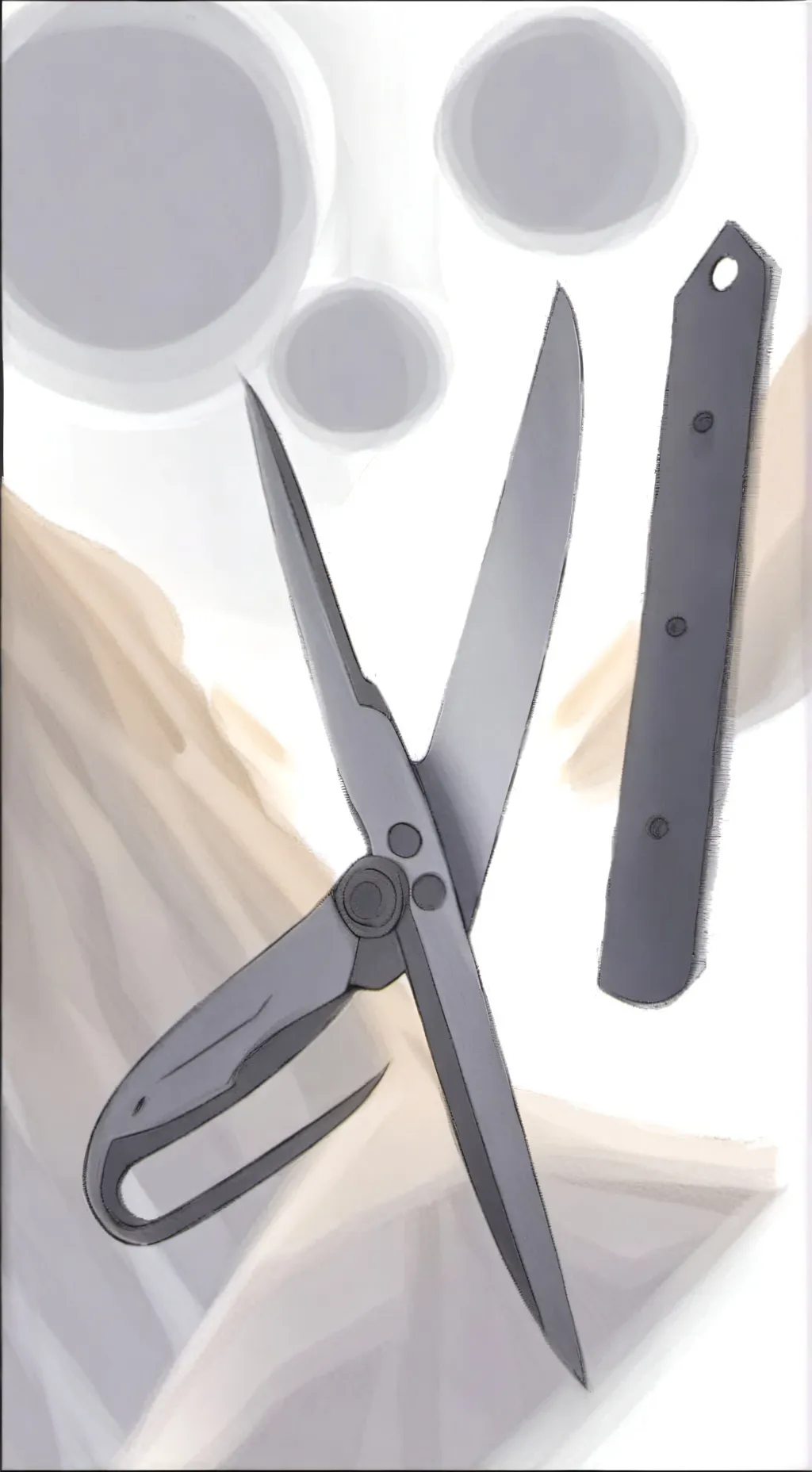 ai character: Scissors background