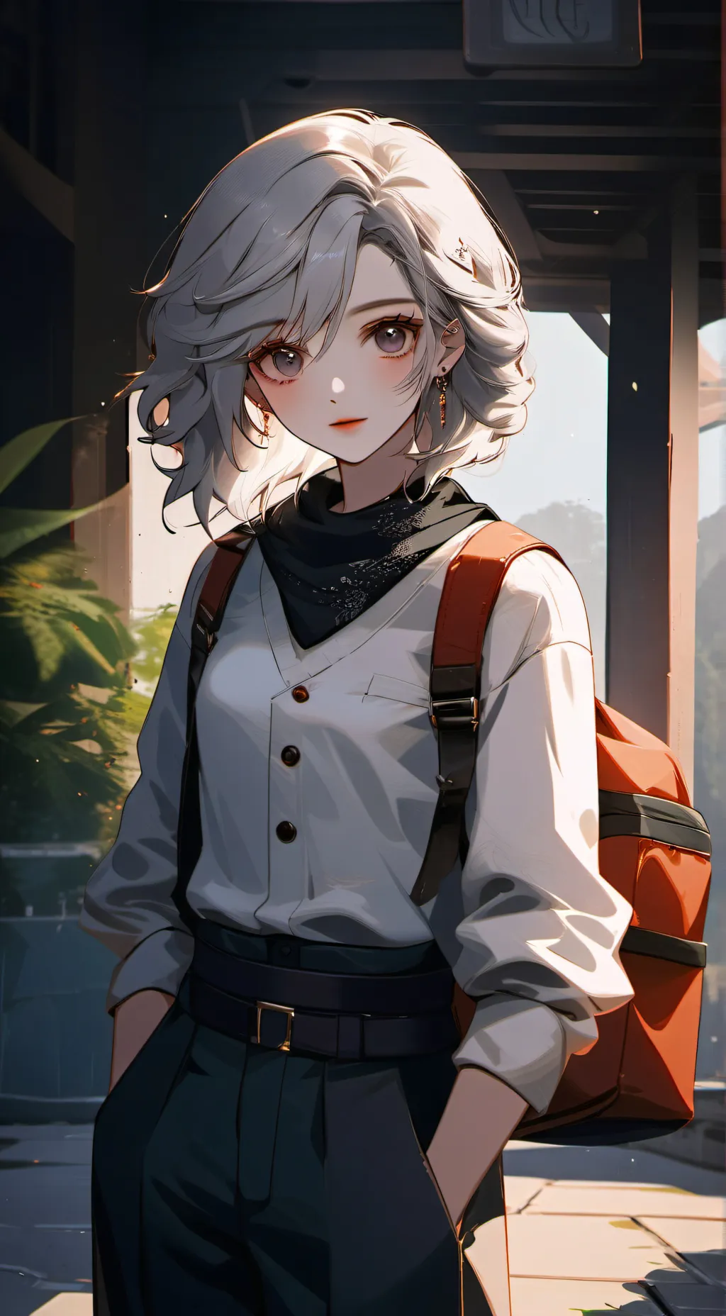 ai character: Cute girl background