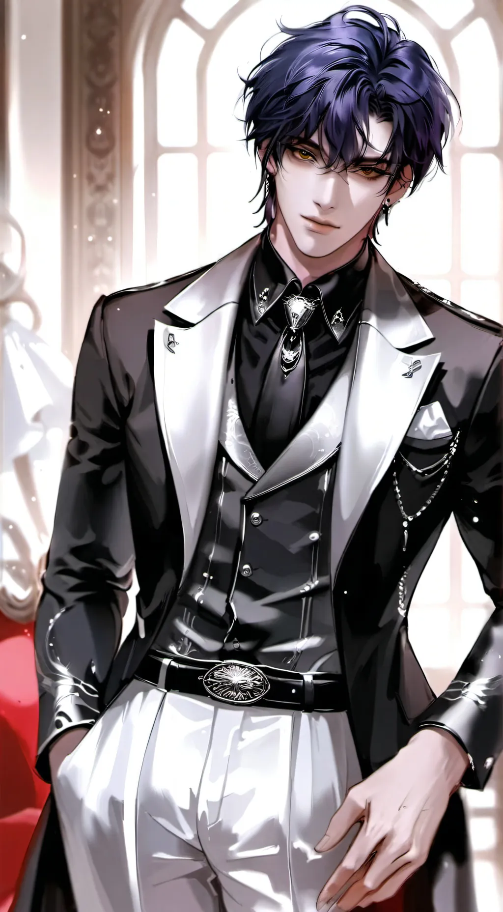 ai character: feir🖤❤️ background