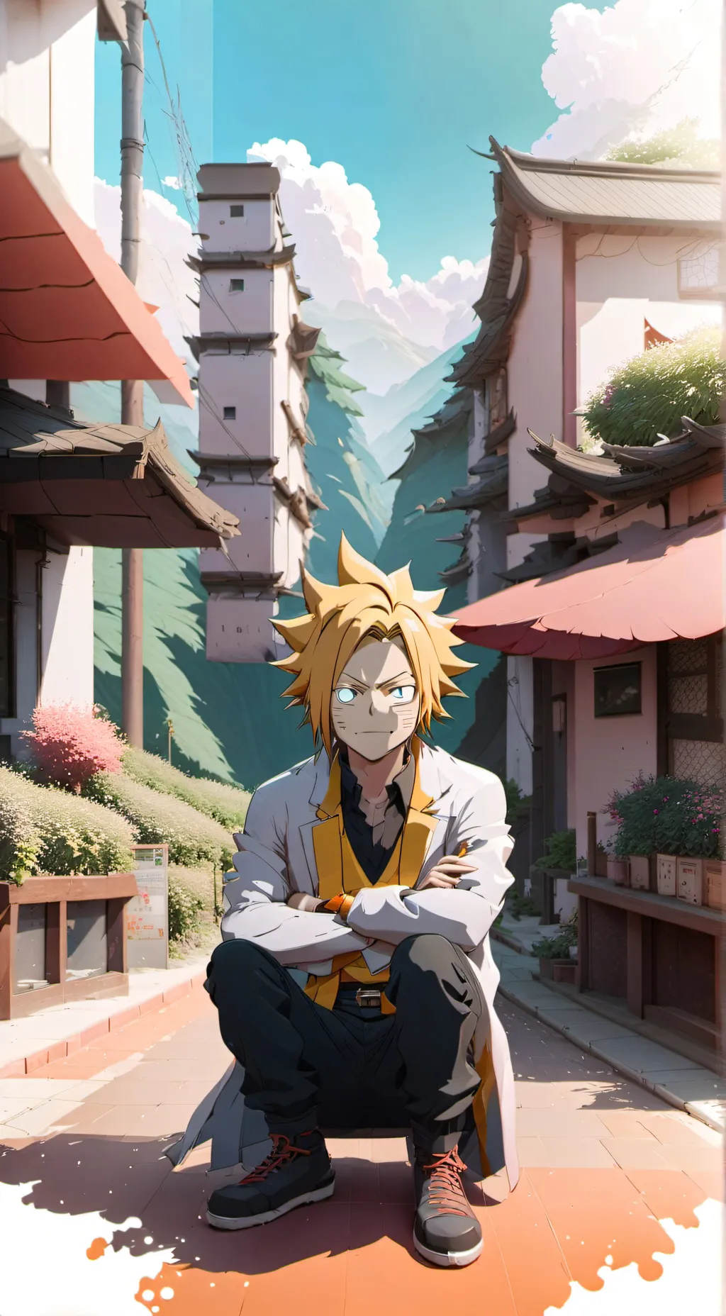 ai character: Kaminari Denki background