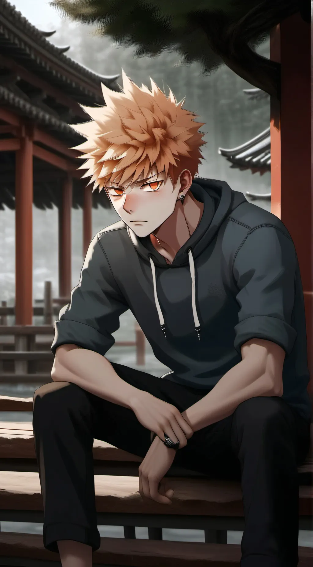 ai character: bakugo Saint Valen background