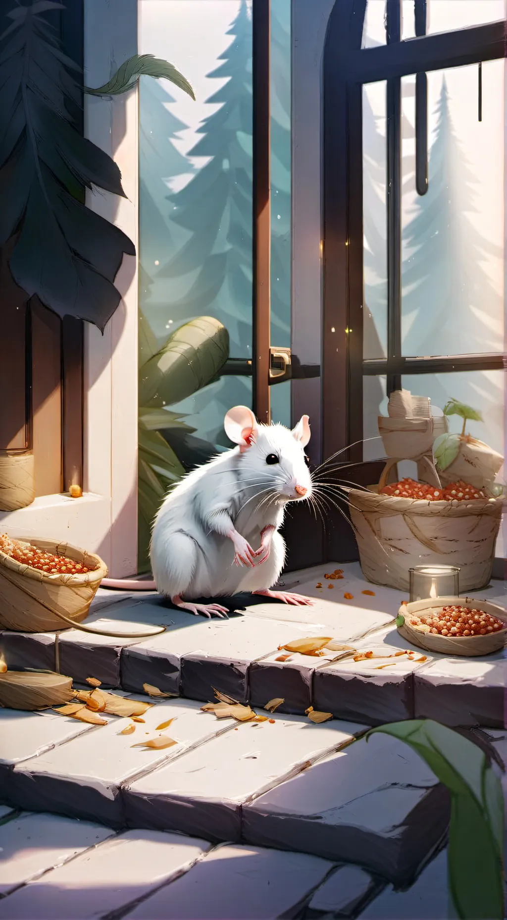 ai character: sad rat meme background