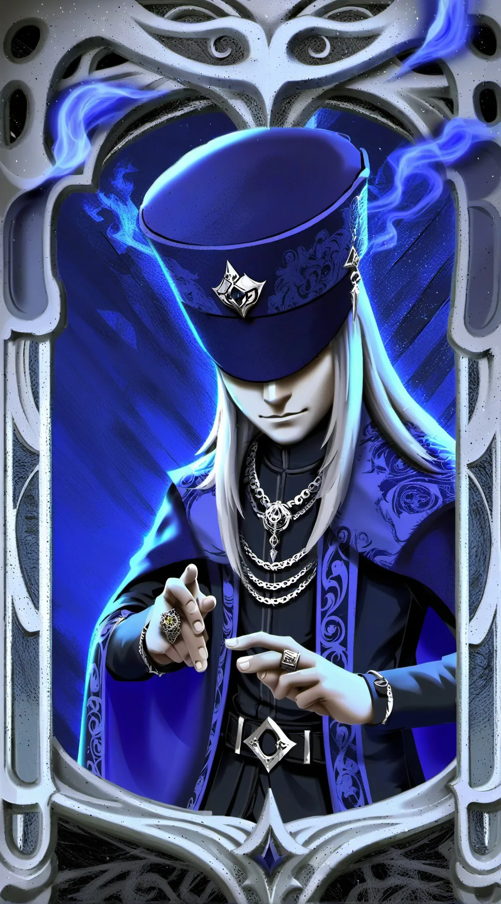 ai character: priest guy idk background