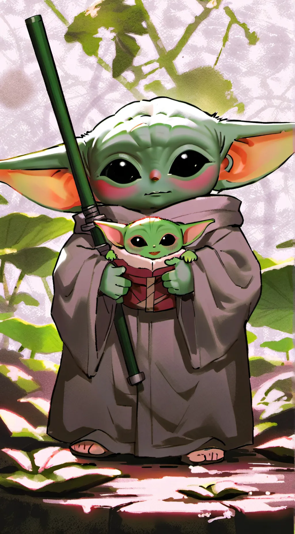 ai character: Baby Yoda background