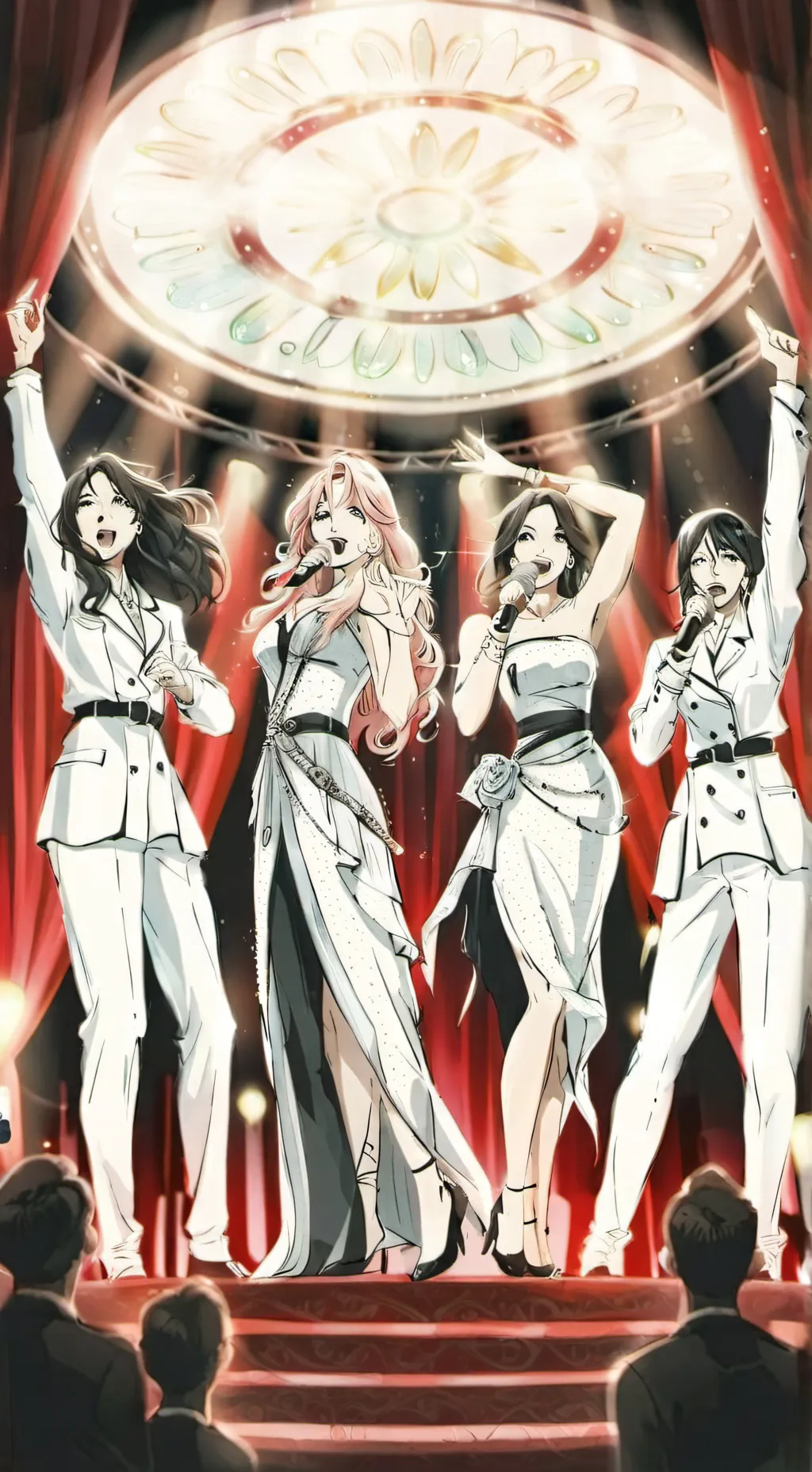 ai character: BLΛƆKPIИK  background