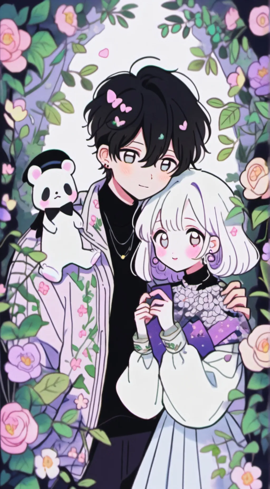 ai character: damian x Anya  background