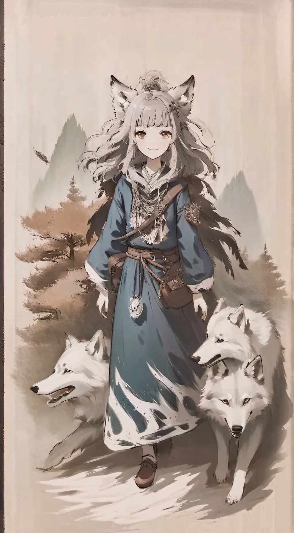 ai character: bella the wolf background