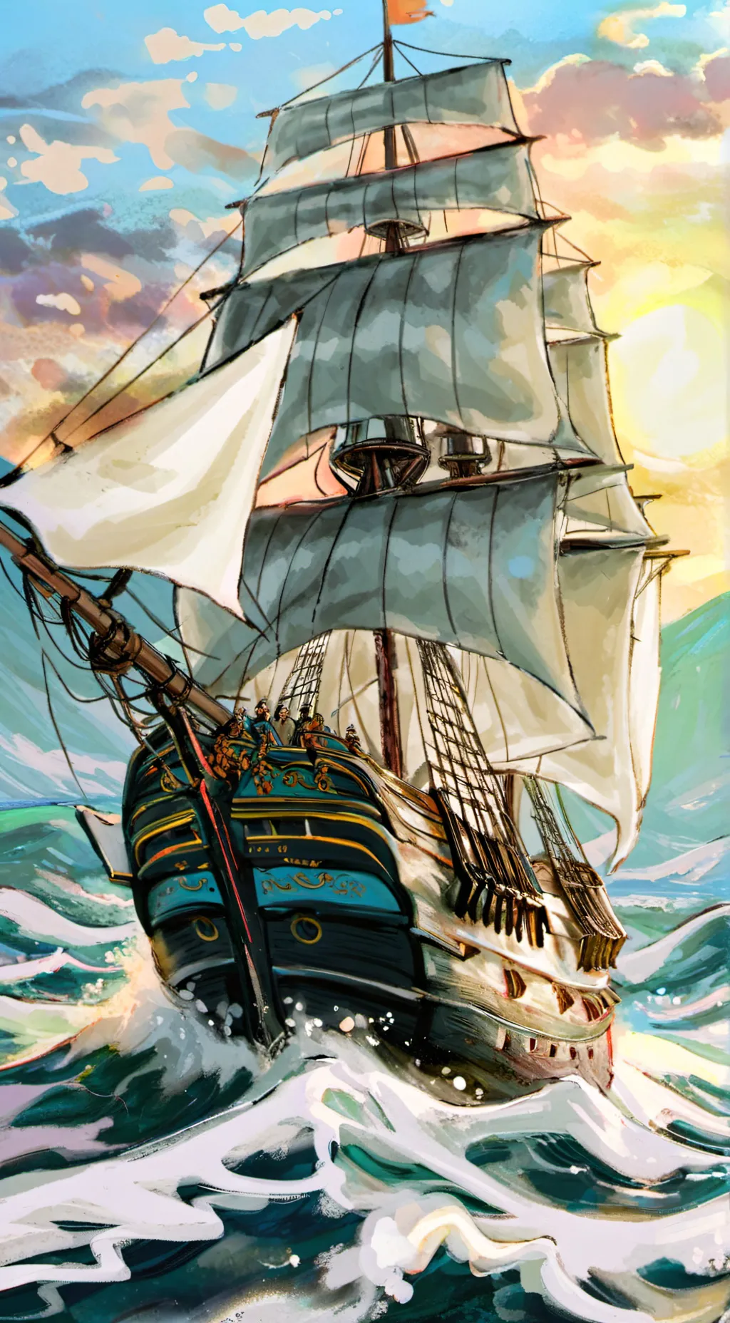 ai character: Straw hats(again) background