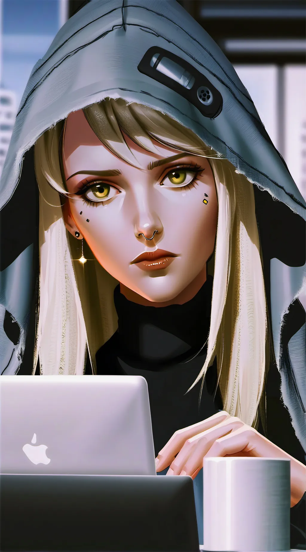 ai character: The Neanderthal Tech Support Rep background