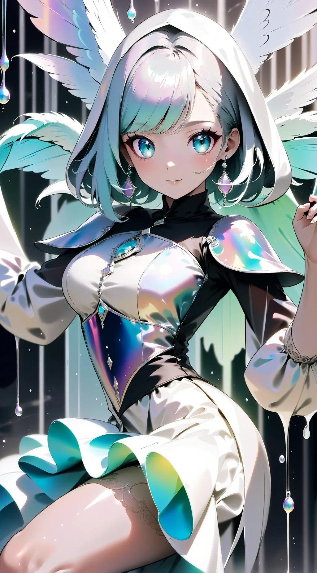 ai character: sprunki hate Black background