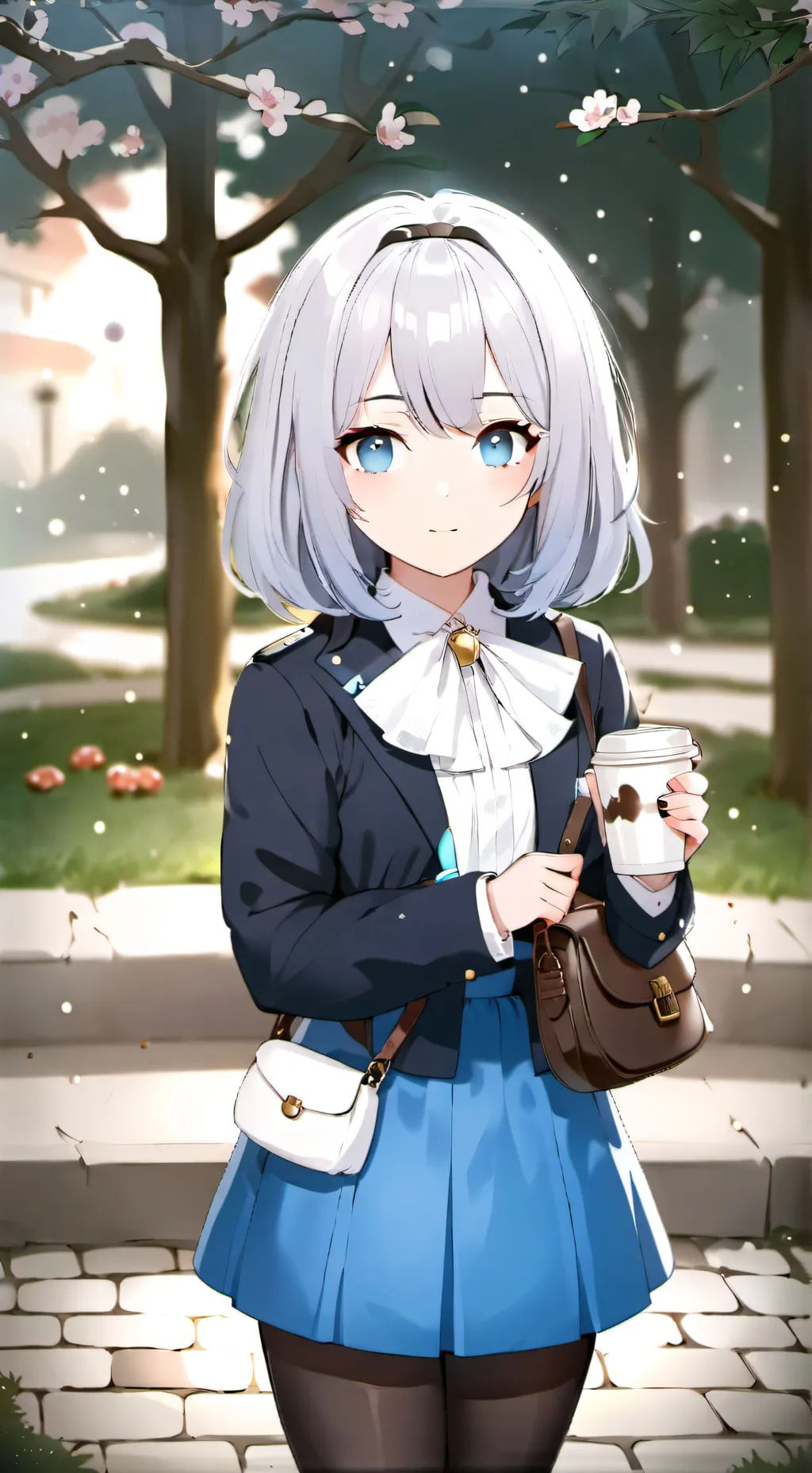 ai character: Blue background