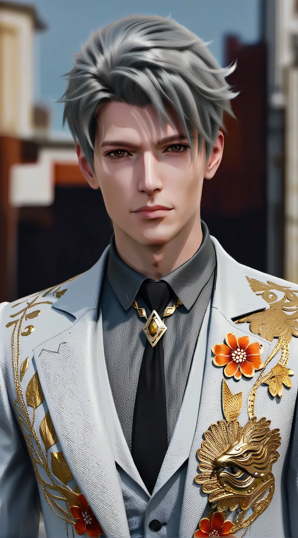 ai character: Eiden Brow  background