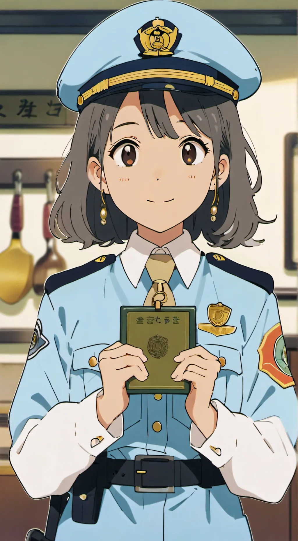 ai character: Officer Amy  background