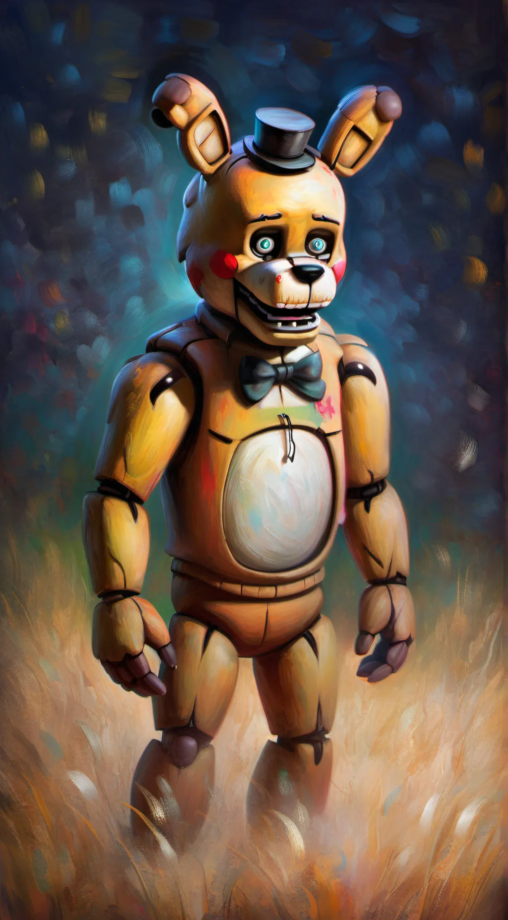 ai character: FNAF 4 background