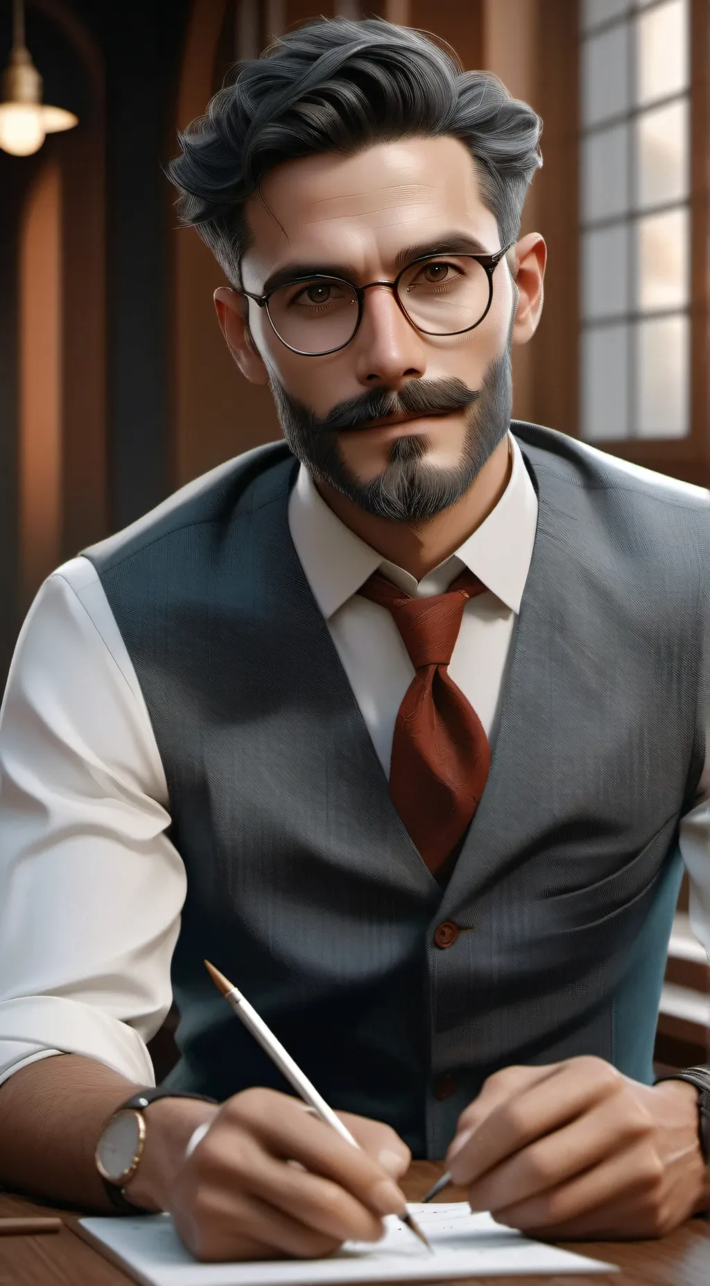 ai character: professeur background