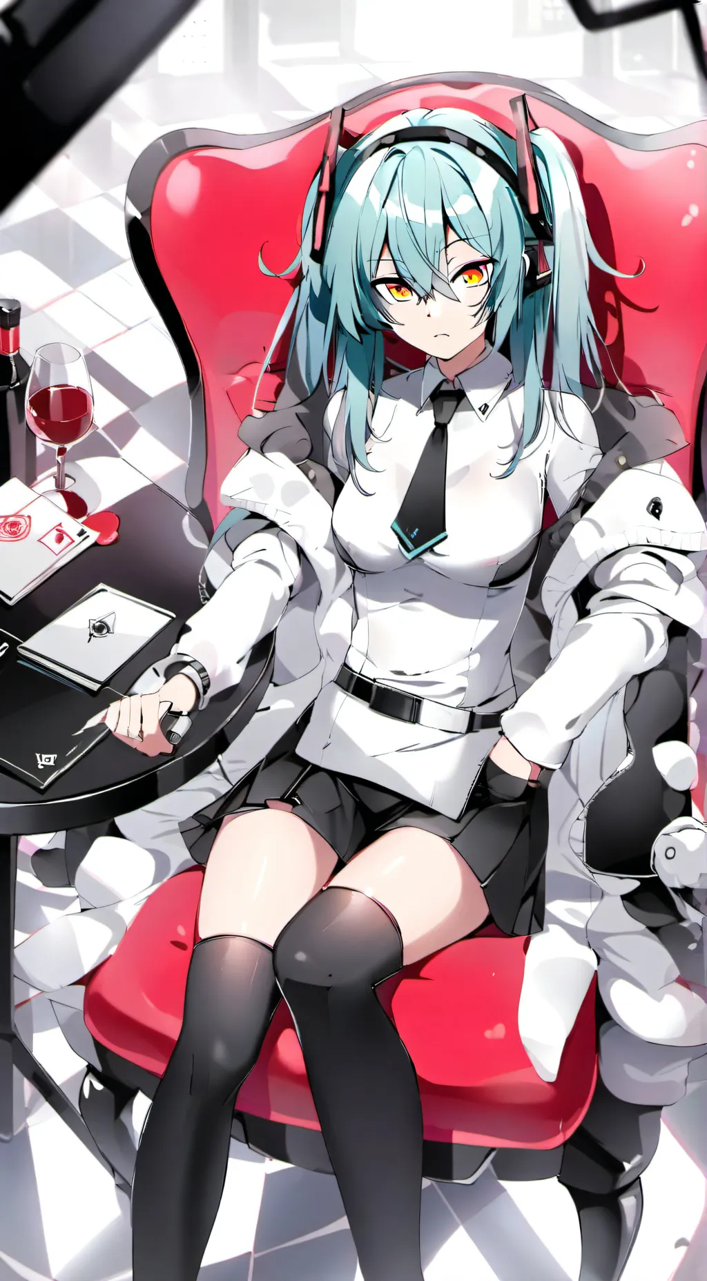 ai character: Miku, a mafia boss background