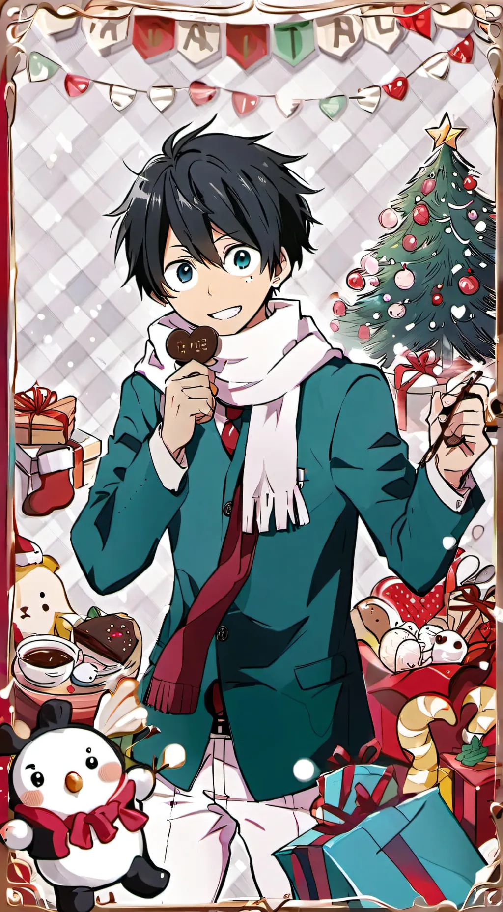 ai character: mha valentines day background