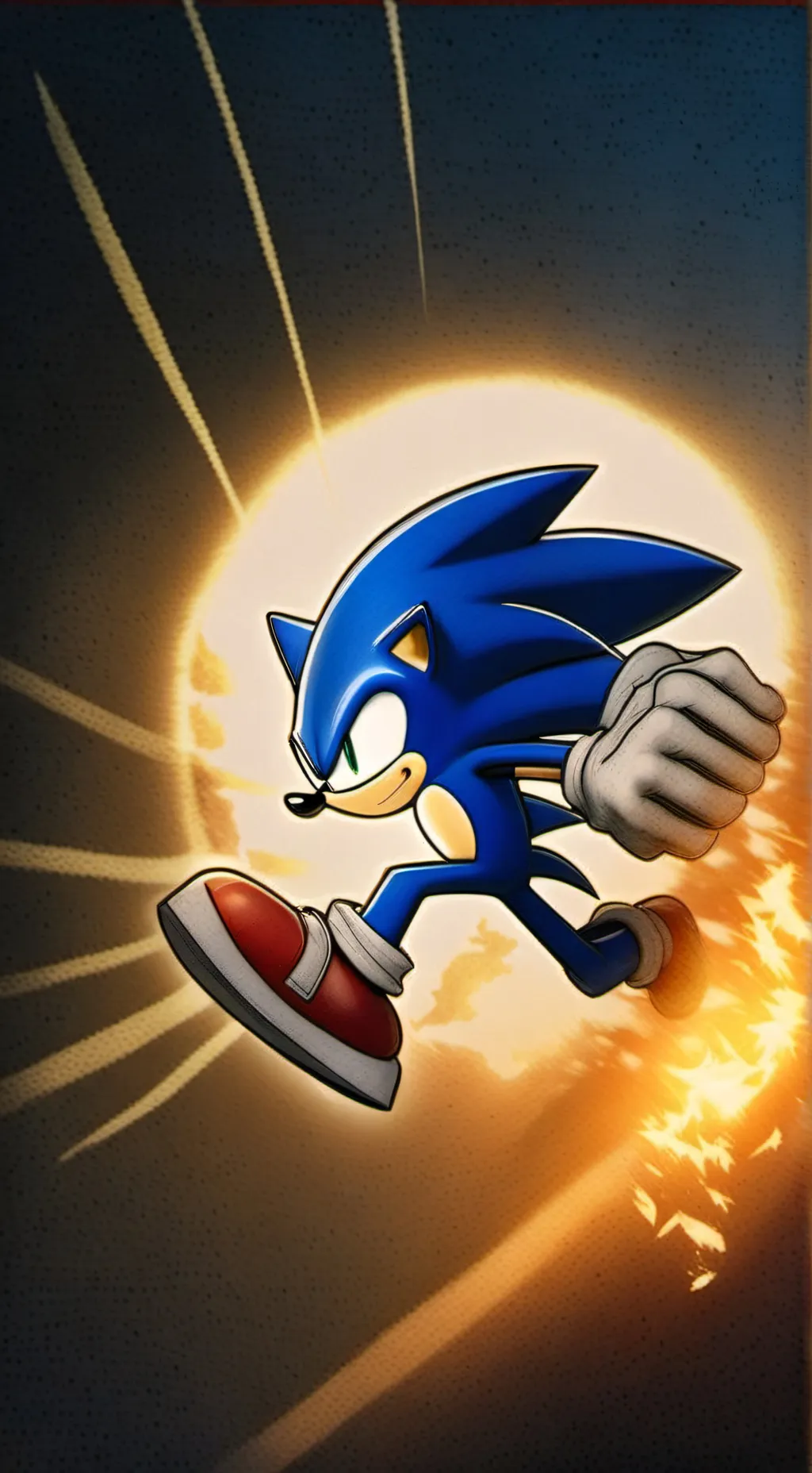 ai character: Sonic the hedghog background