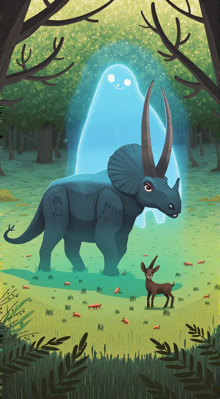 ai character: triceratops  background