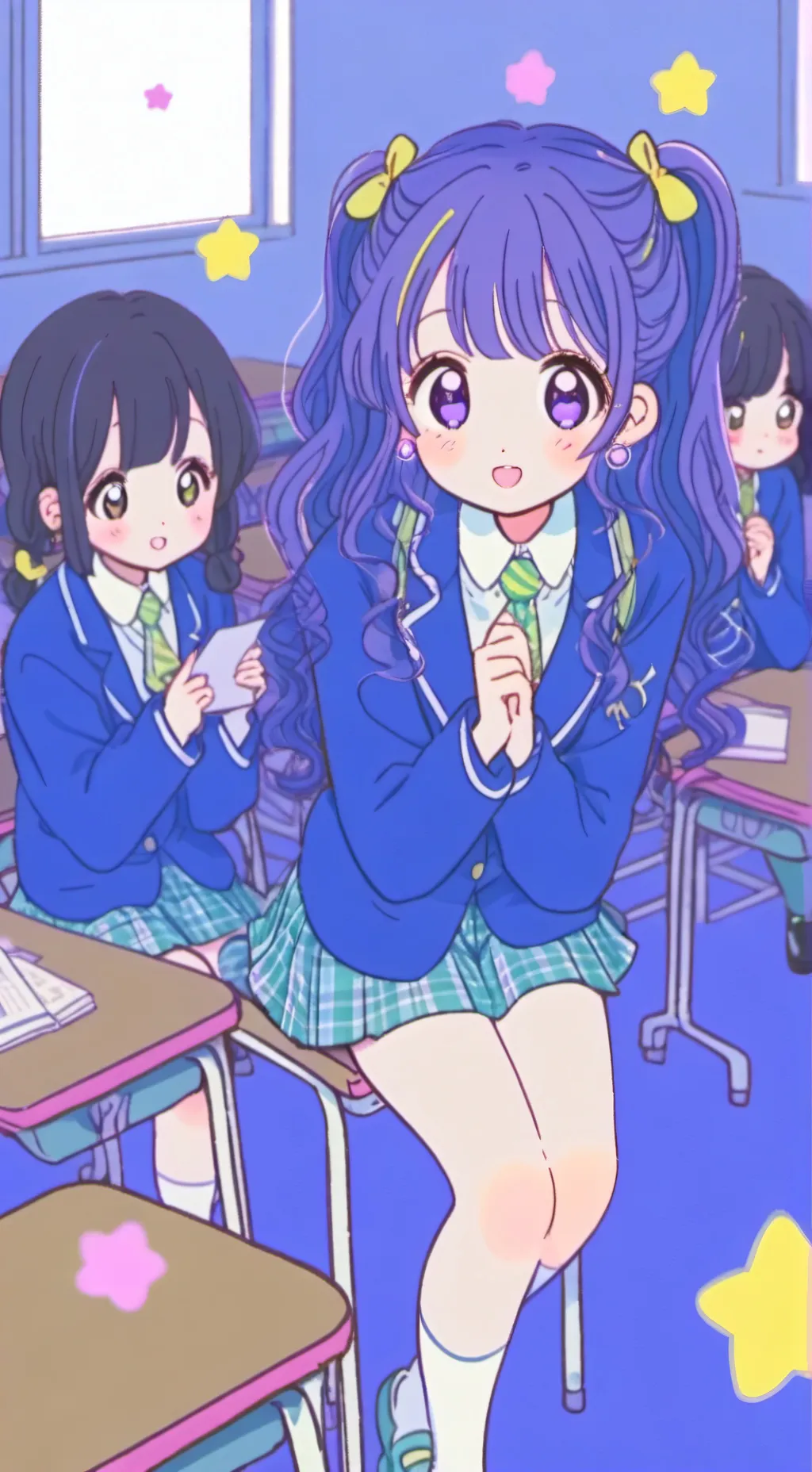 ai character: all girl's school background