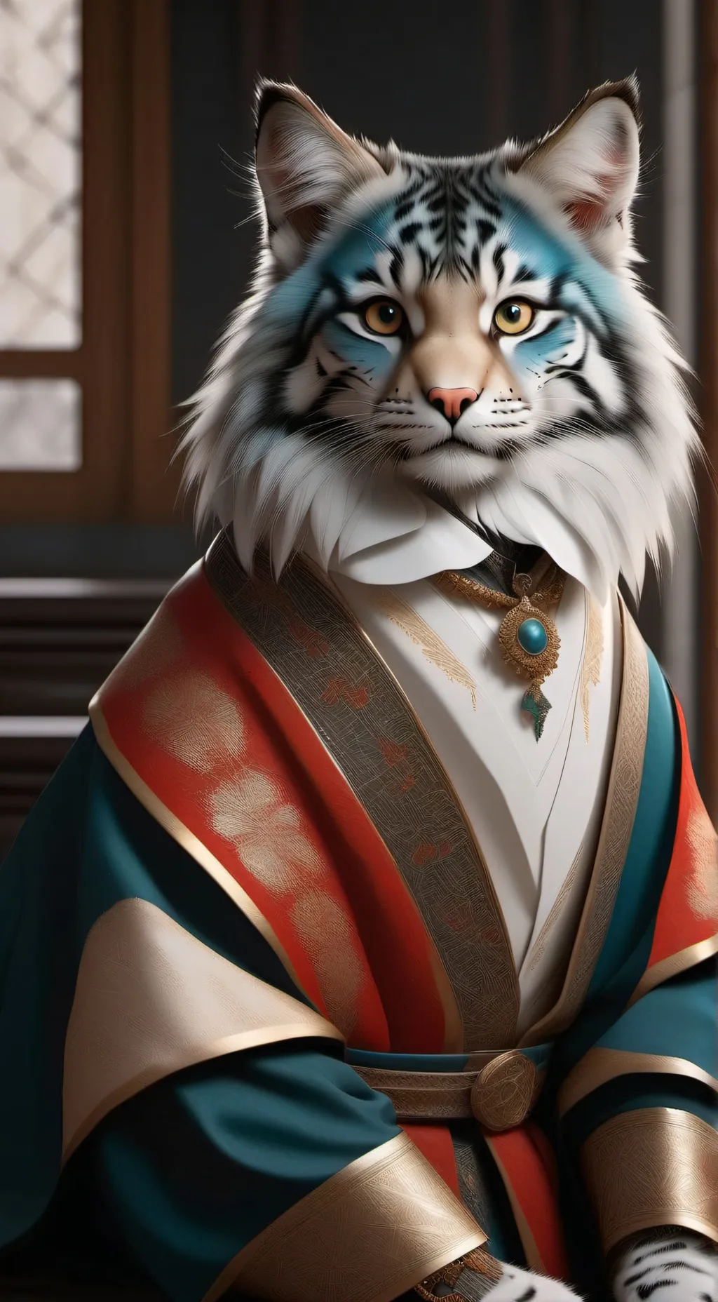 ai character: Мер кот background