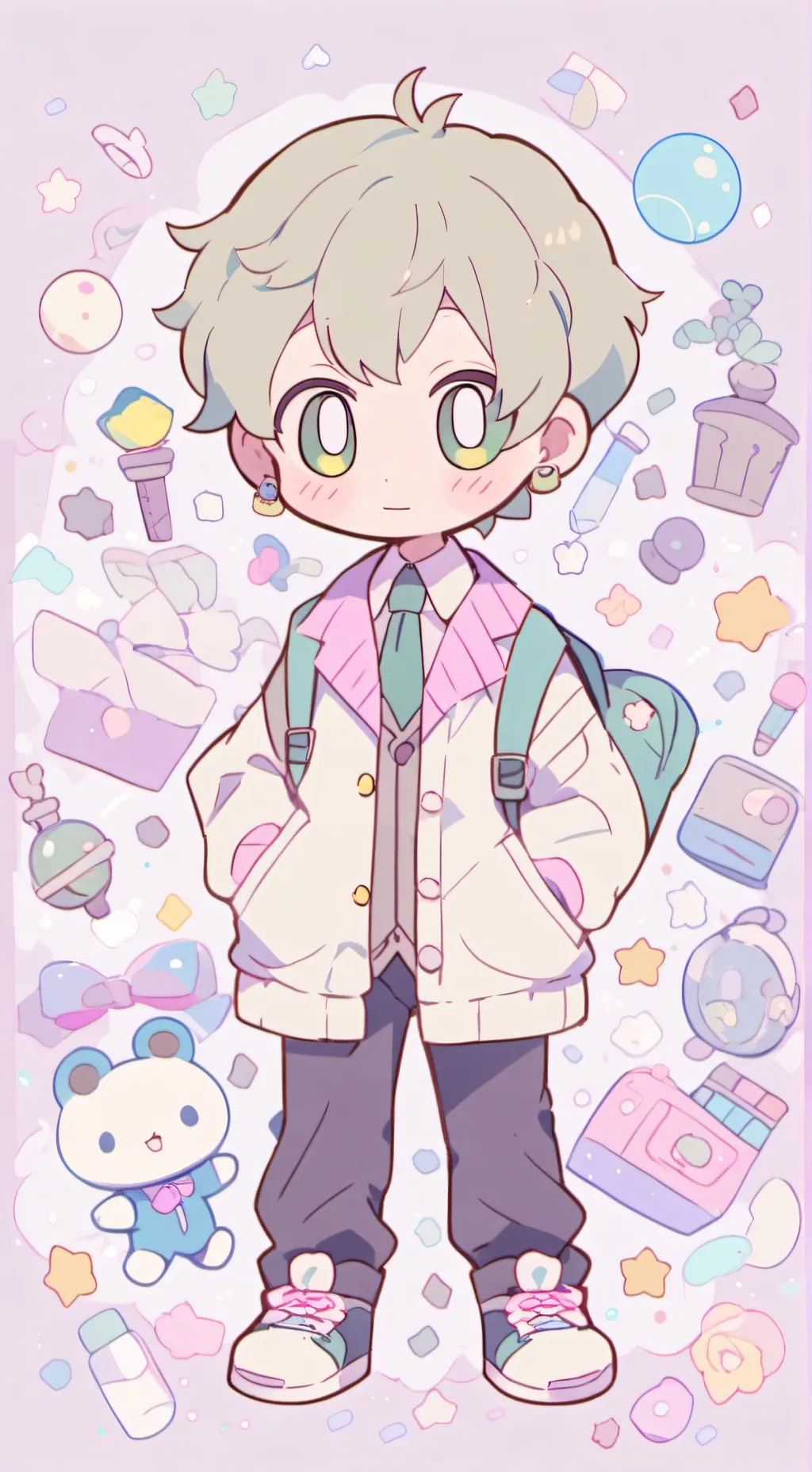 ai character: sprunki baldi background