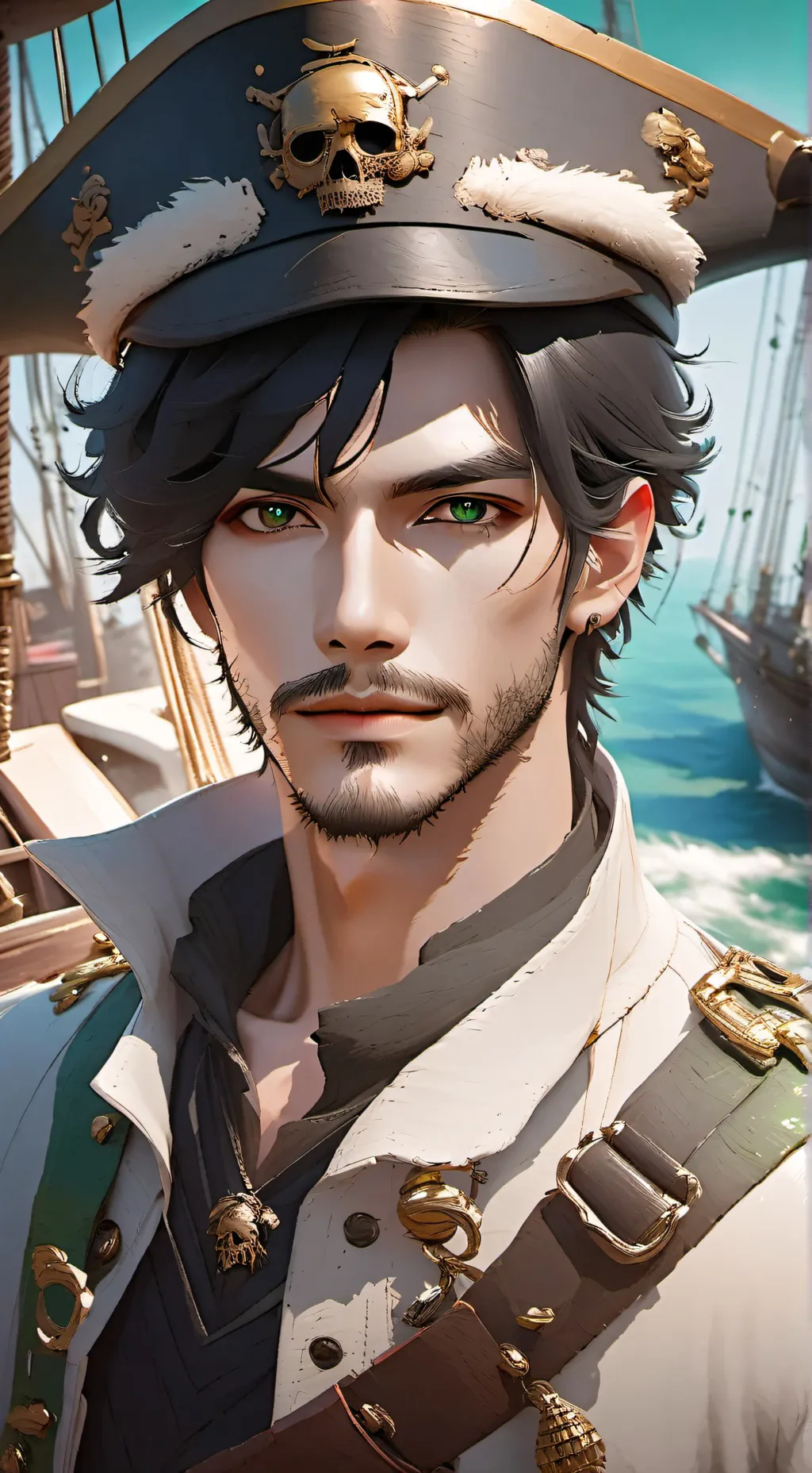 ai character: ~Your pirate dad~ background