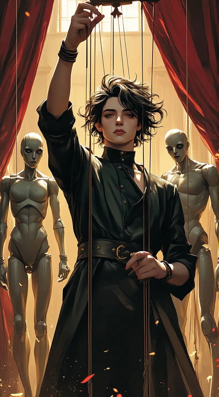 ai character: Puppeteer's String background