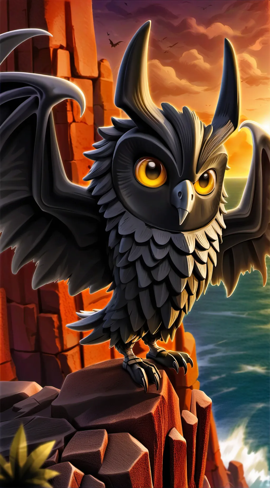 ai character: Pomni and gangle f background