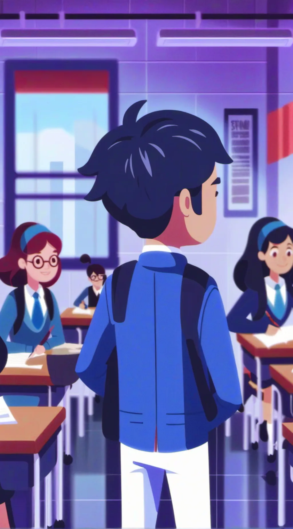 ai character: School background