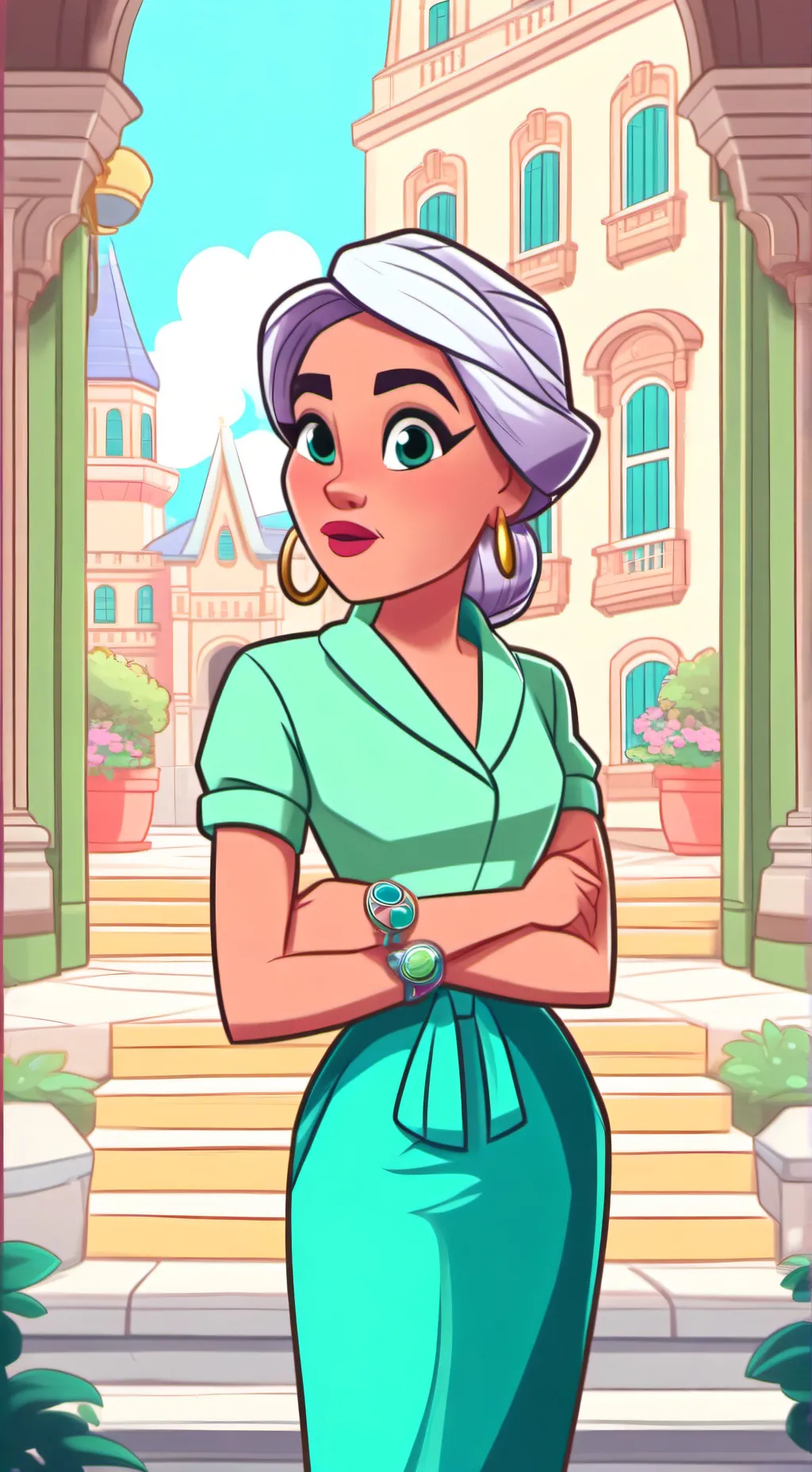 ai character: Starbucks karen background