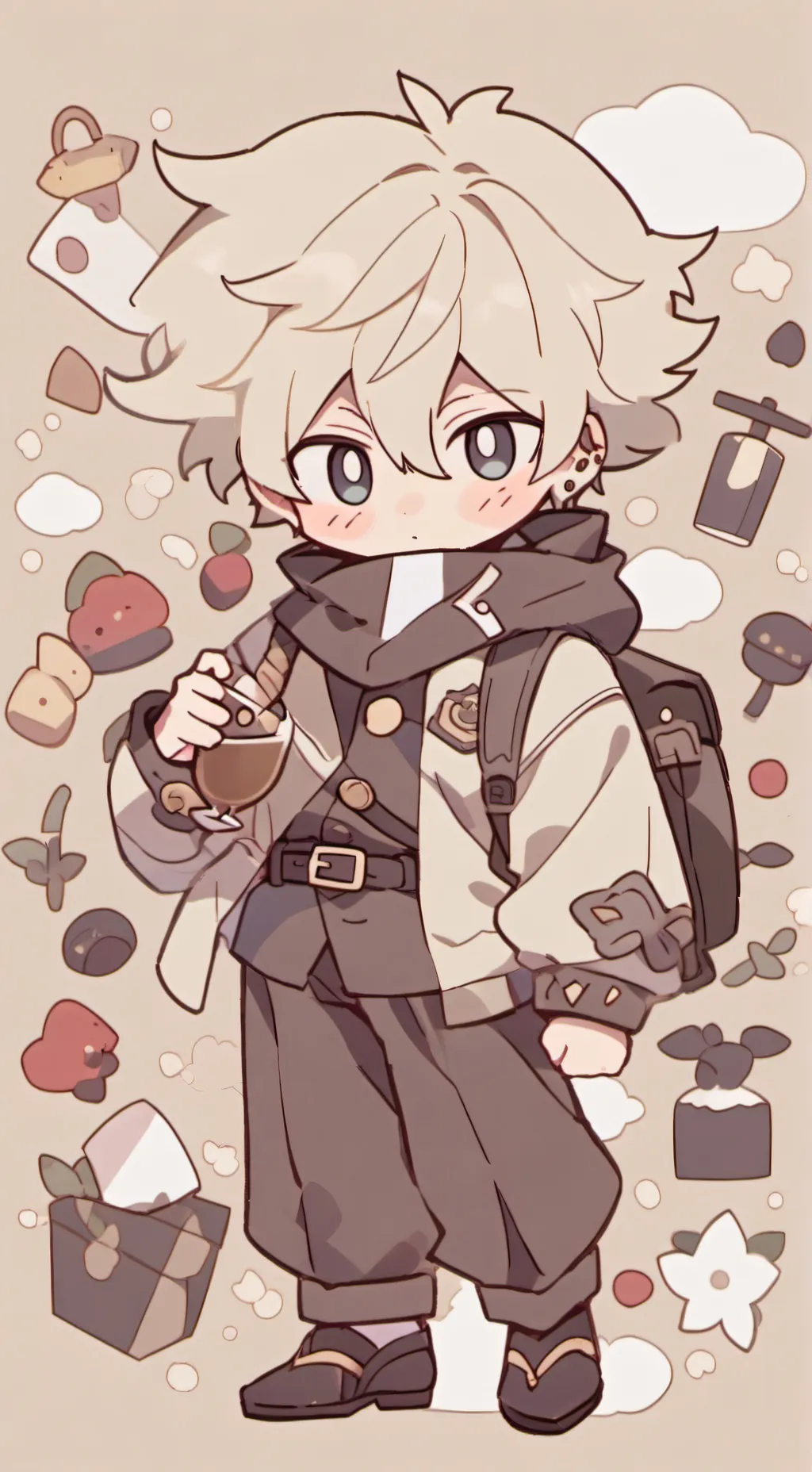 ai character: katsuki bakugo  background