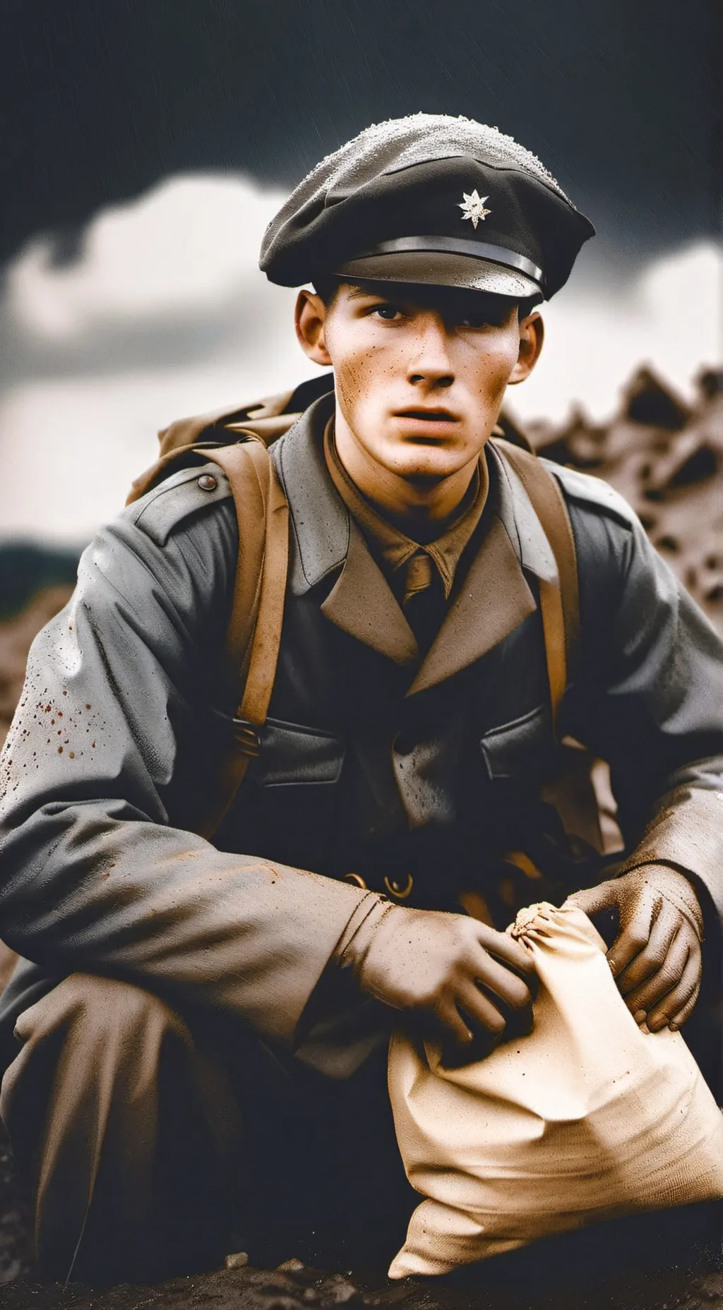 ai character: surrendered guy background