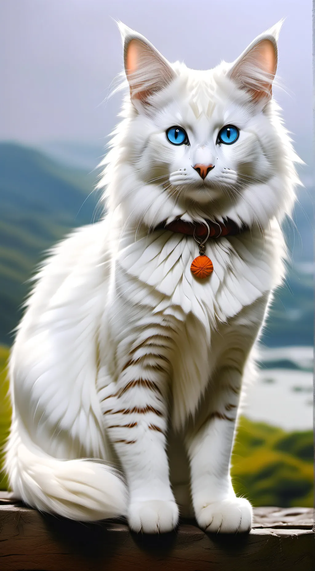 ai character: Wenda as a kitty!  background