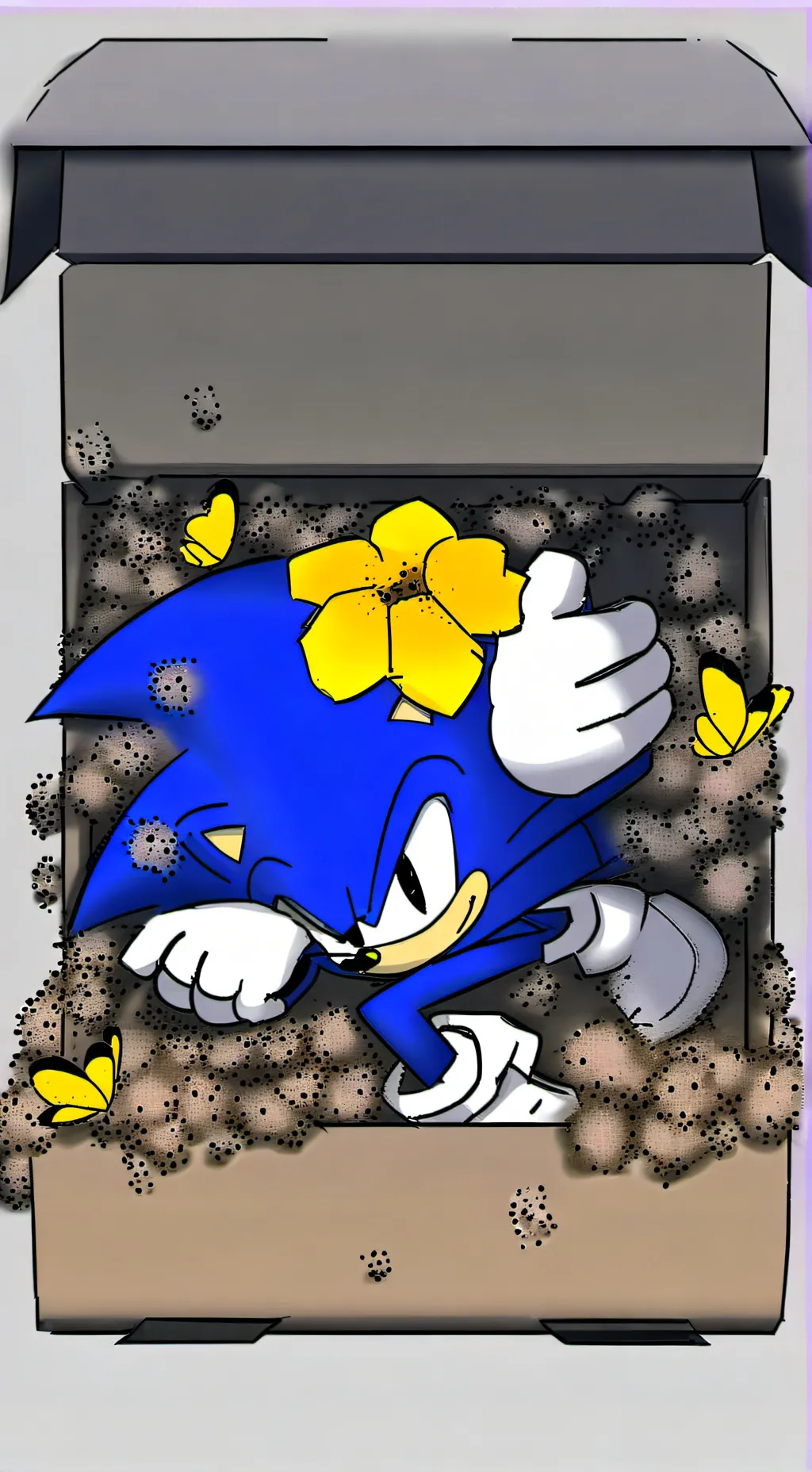 ai character: sad puphog background