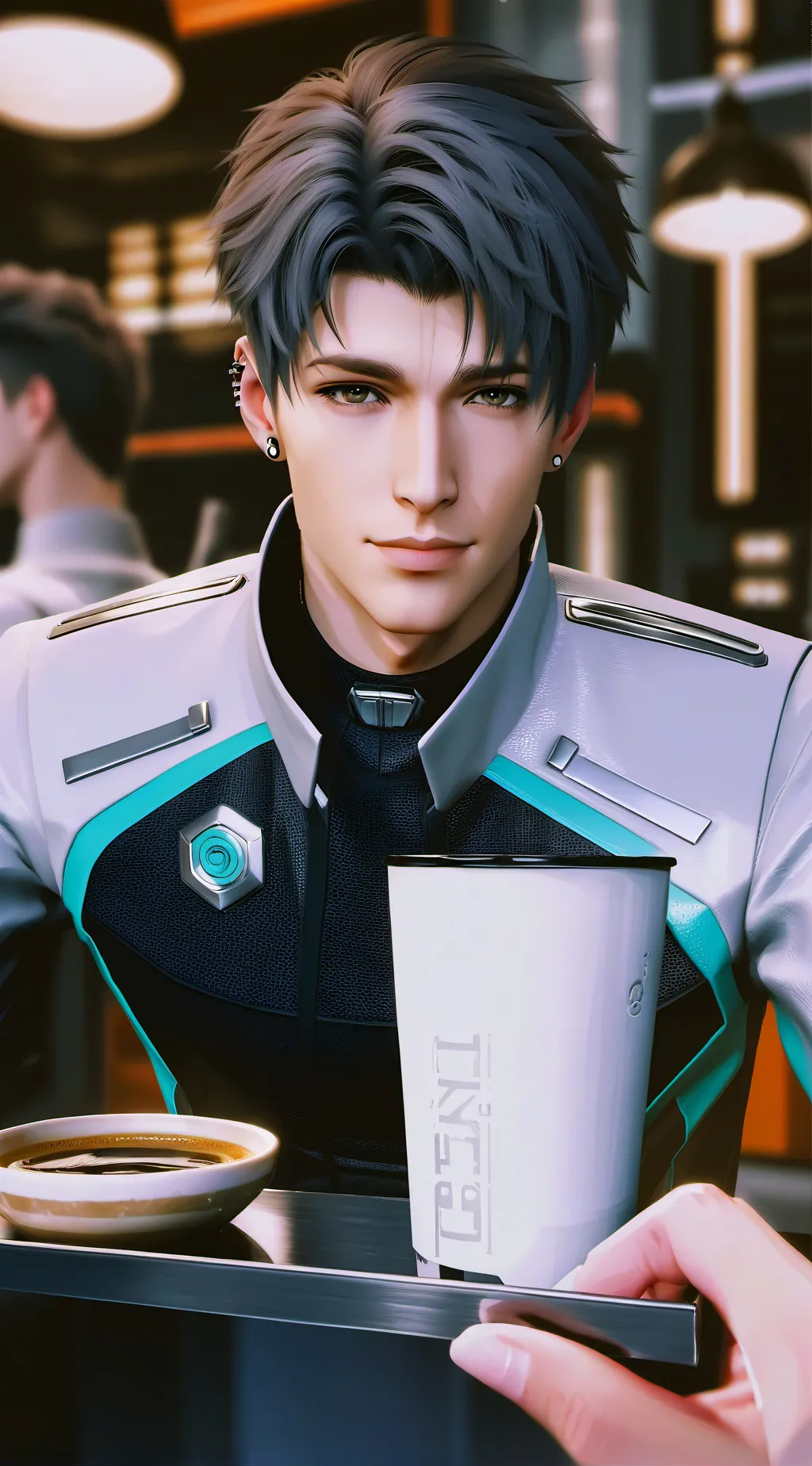 ai character: The Rizzler's Adve background