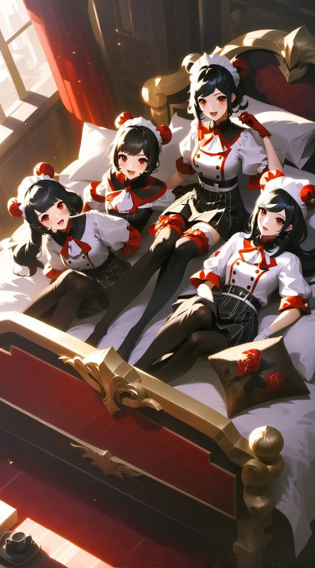 ai character: Girls sleepover  background