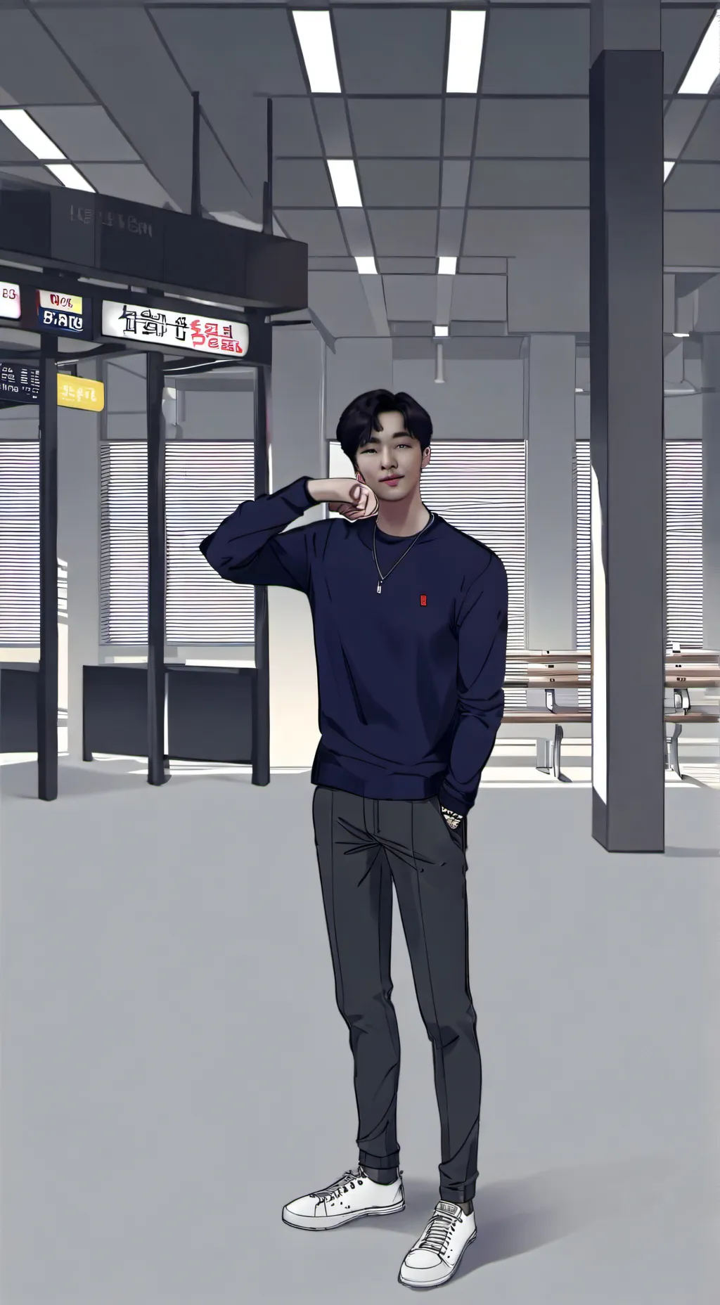 ai character: slender Man background